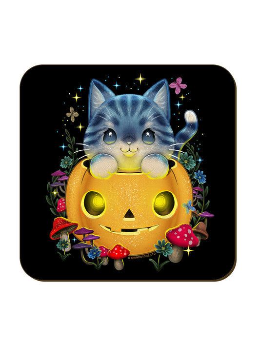 Magical Halloween Kitten Coaster