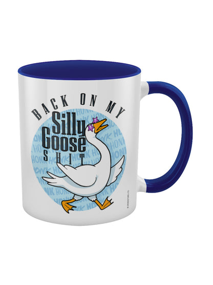 Silly Goose Back On My Silly Goose Shit Blue Inner 2-Tone Mug