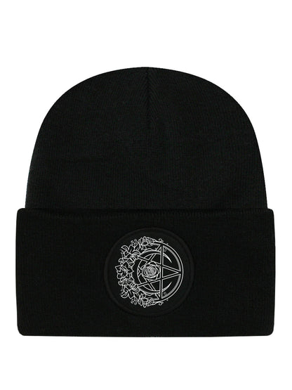Requiem Collective Monochrome Pentacle Black Beanie
