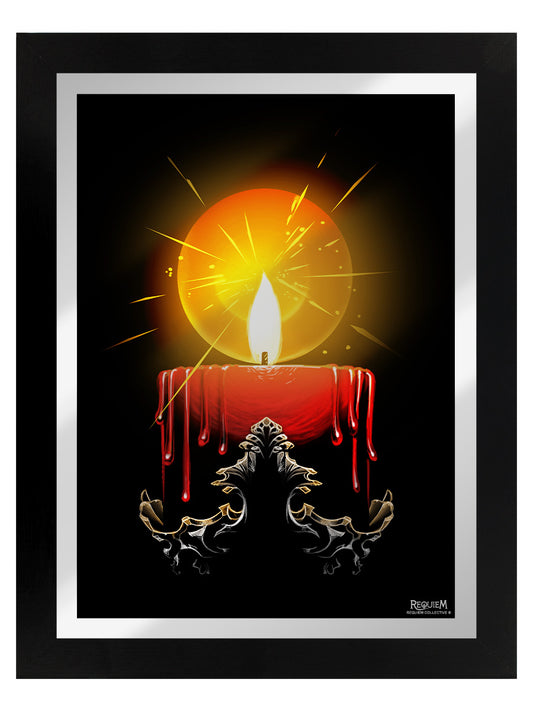 Requiem Collective Candlelight Reflection Mirrored Tin Sign