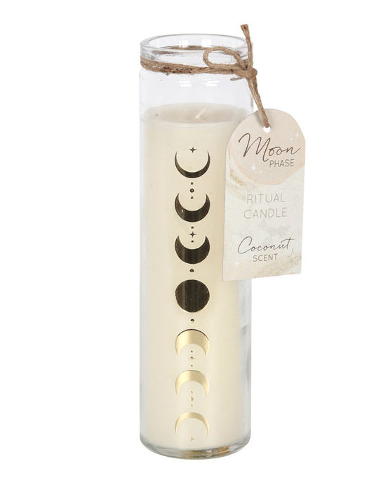 Moon Phase Coconut Tube Candle