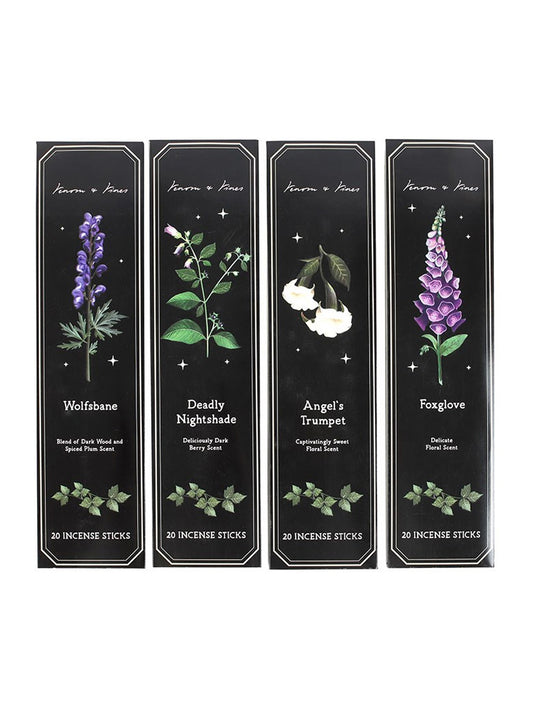 Set of 4 Poisonous Plants Incense Stick Packs