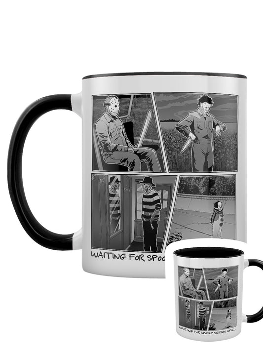 Waiting For Spooky Season Like... Black Inner 2-Tone Mug
