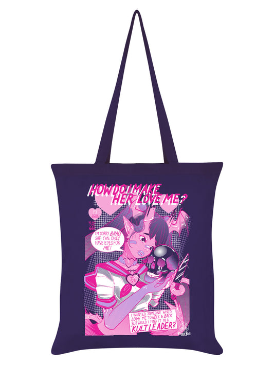 Pinku Kult Heartbreaker Purple Tote Bag