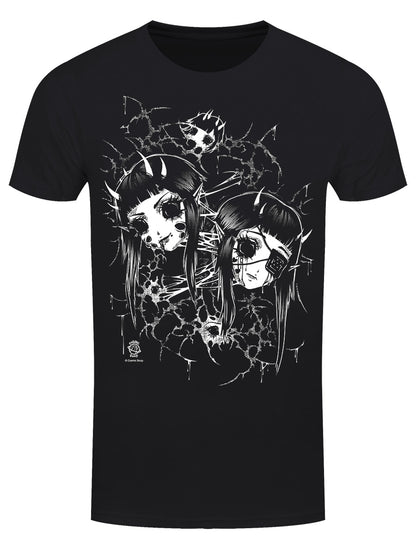 Cosmic Boop Split Men's Black T-Shirt