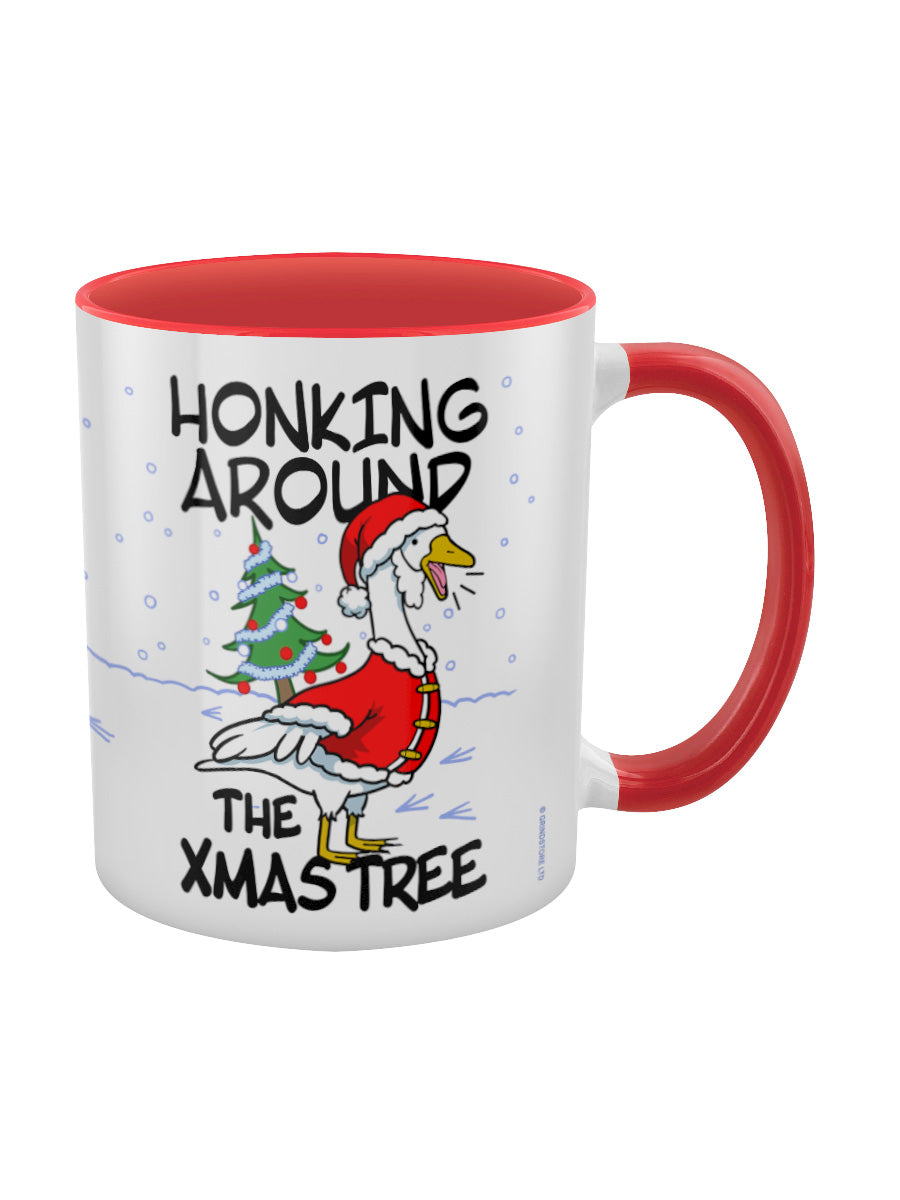 Honking Around The Xmas Tree Red Inner 2-Tone Mug