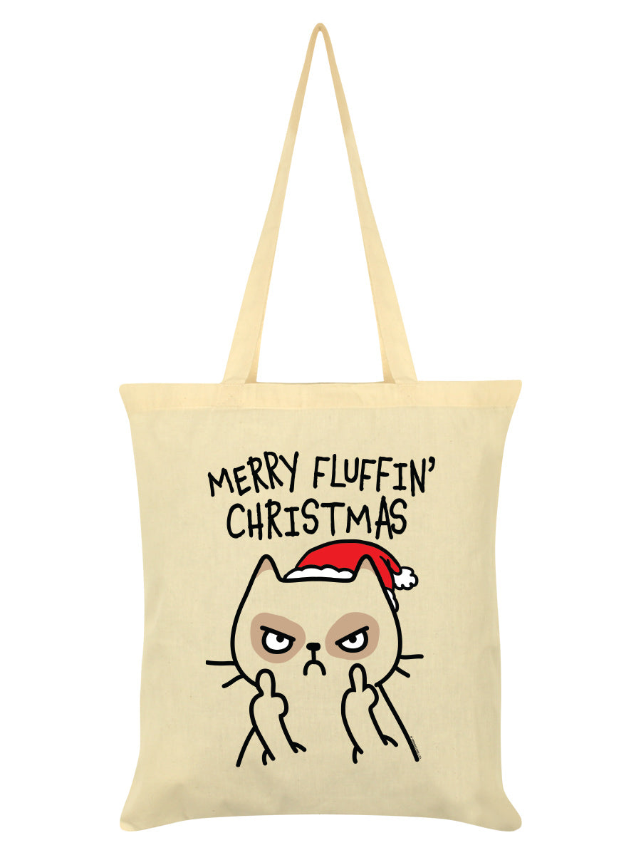Merry Fluffin' Christmas Cream Tote Bag