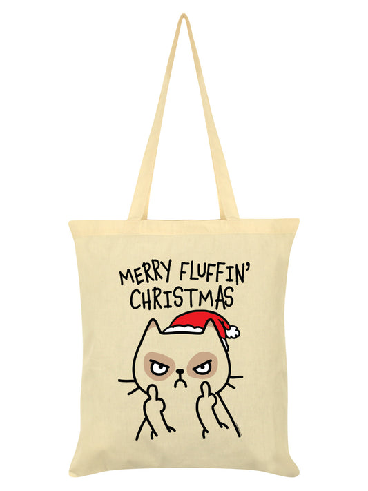 Merry Fluffin' Christmas Cream Tote Bag