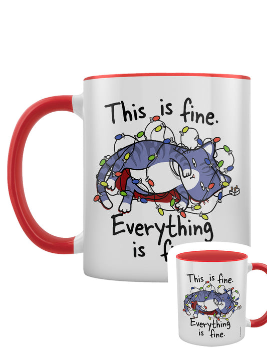 This if fine. Everything is fine. Red Inner 2-Tone Mug
