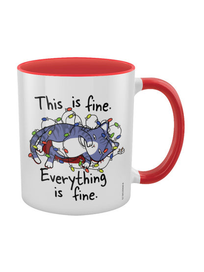 This if fine. Everything is fine. Red Inner 2-Tone Mug