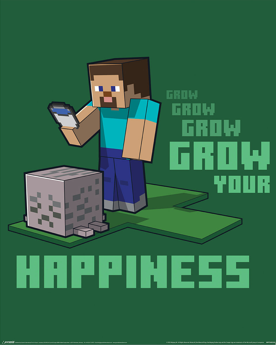 Minecraft (Grow Your Happiness) Mini Poster