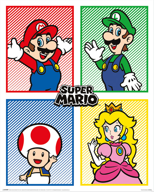 Super Mario (4 Colour) Mini Poster