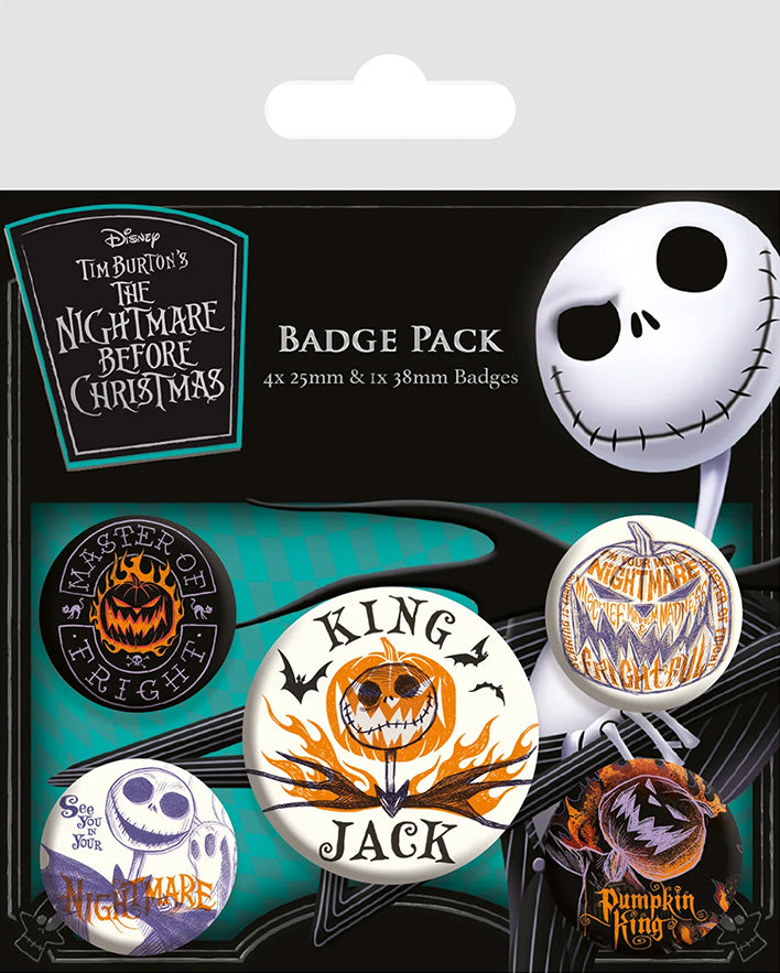 The Nightmare Before Christmas (Colourful Shadows) Badge Pack