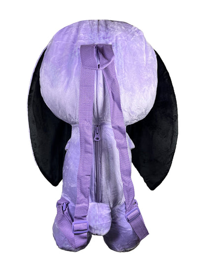 Purple Naughty Bunny Plush Backpack