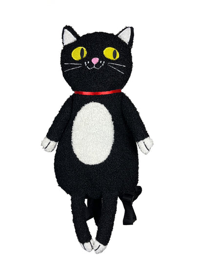 Cute Black Cat Plush Backpack