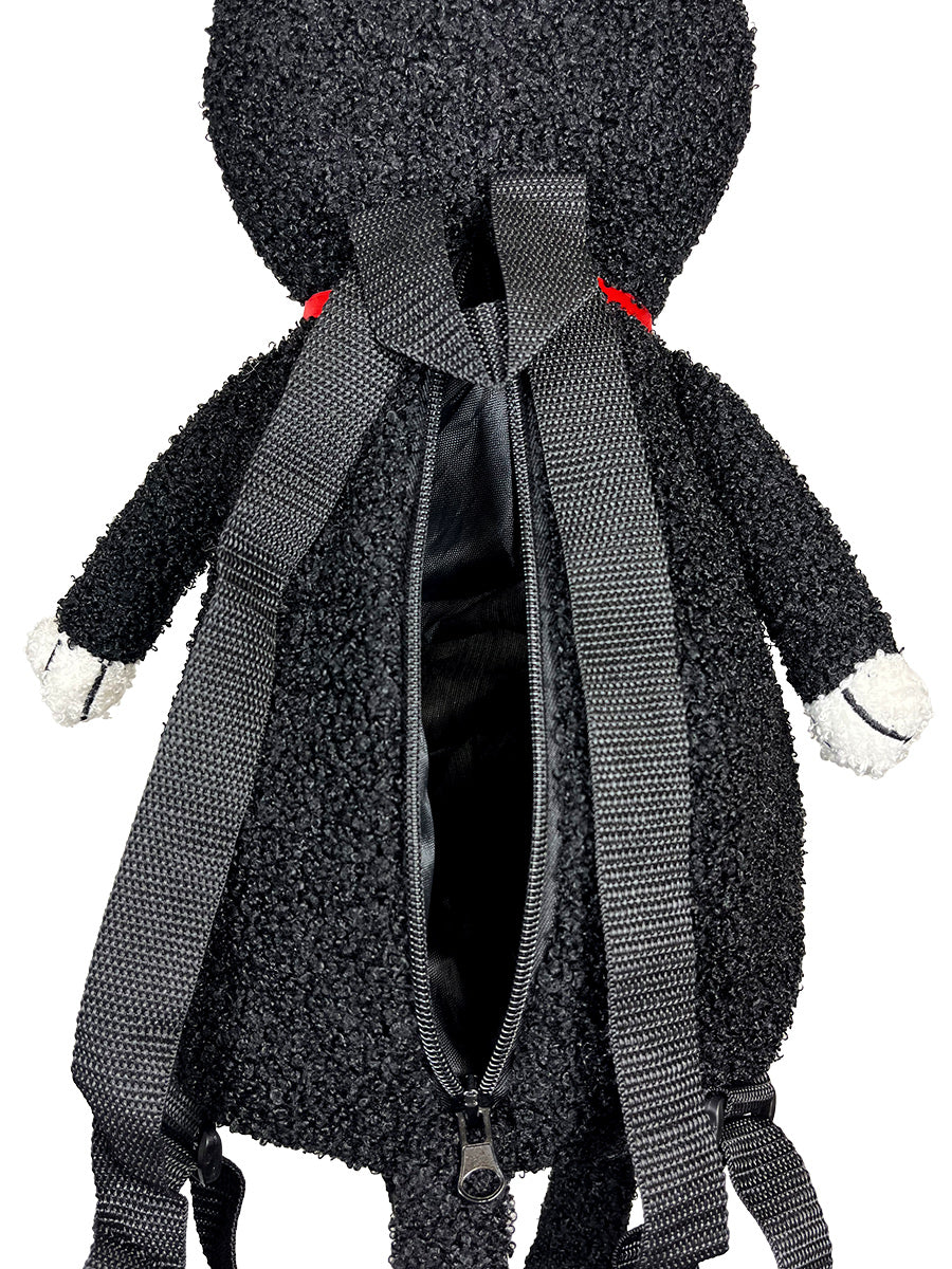 Cute Black Cat Plush Backpack
