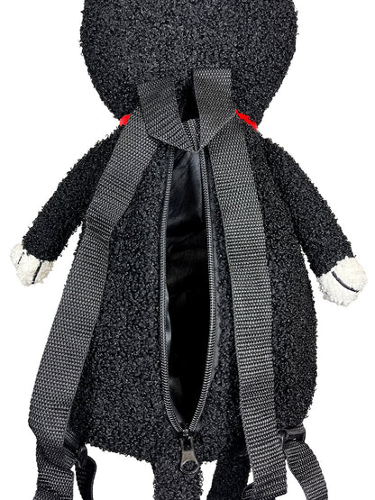 Cute Black Cat Plush Backpack