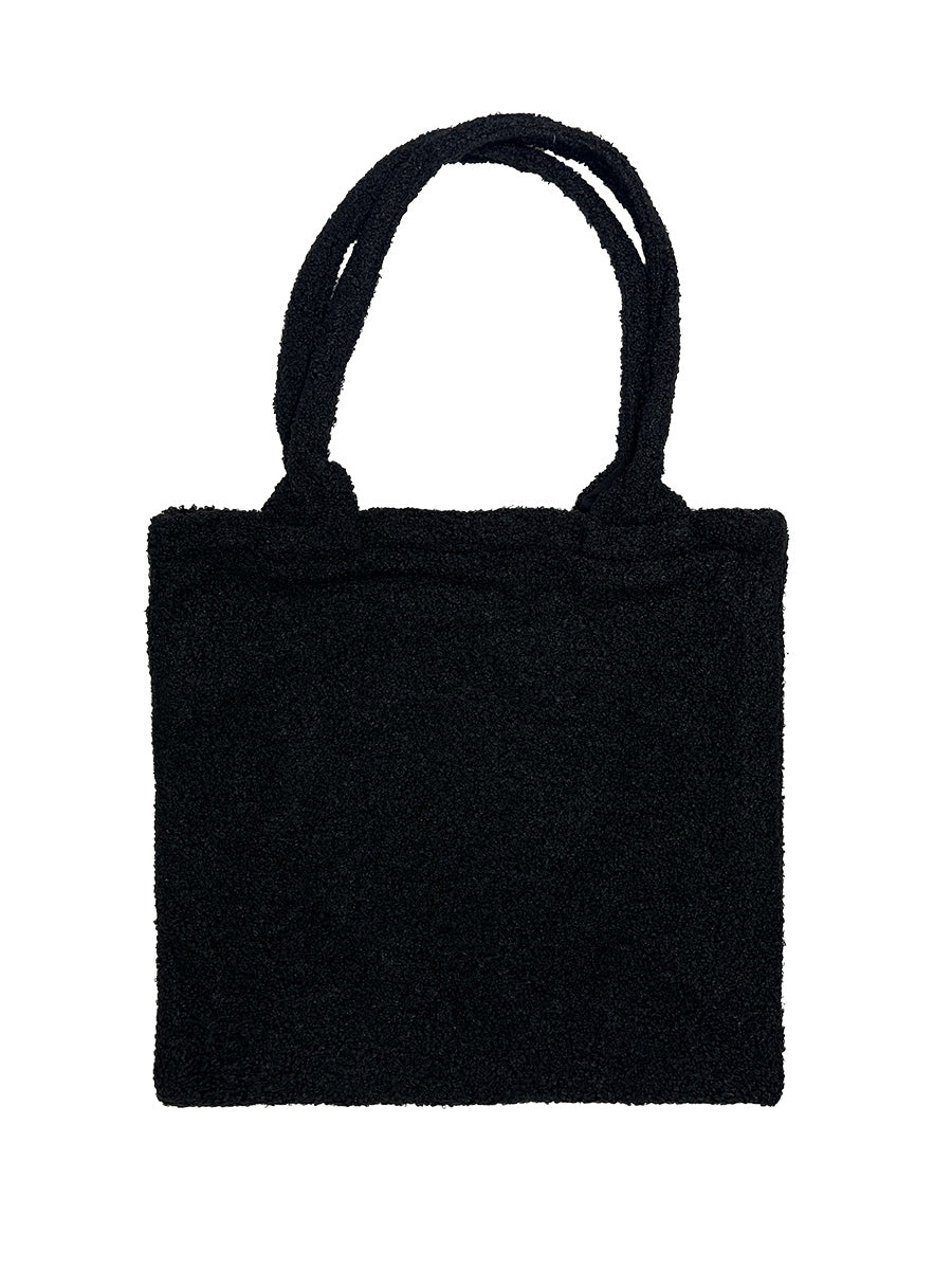 Black Cat Plush Tote Bag