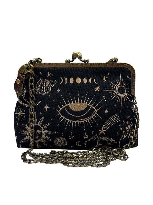 Celestial Cosmic Kisslock Bag