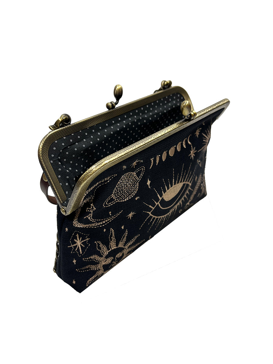 Celestial Cosmic Kisslock Bag