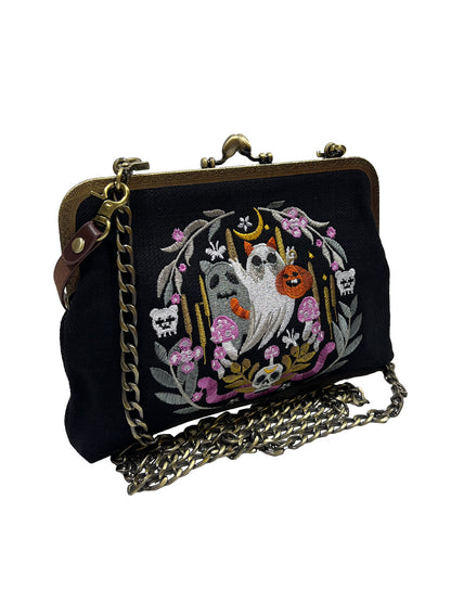Ghosts Wreath Kisslock Bag