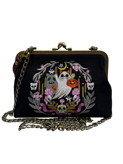 Ghosts Wreath Kisslock Bag