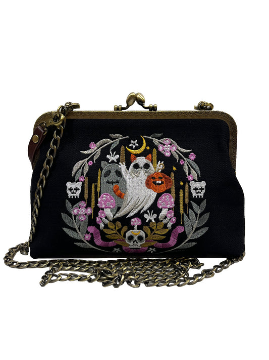 Ghosts Wreath Kisslock Bag