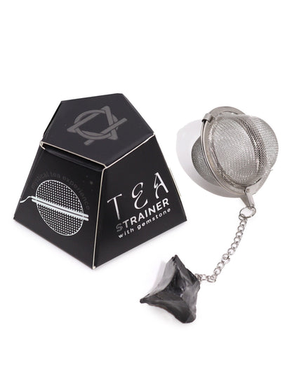 Black Obsidian Crystal Gemstone Tea Strainer