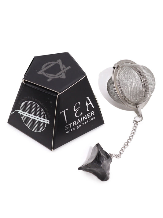 Black Obsidian Crystal Gemstone Tea Strainer