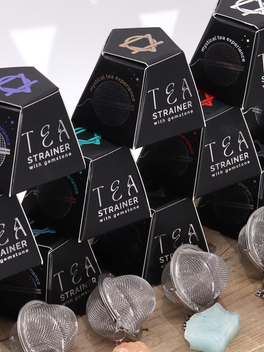 Black Obsidian Crystal Gemstone Tea Strainer