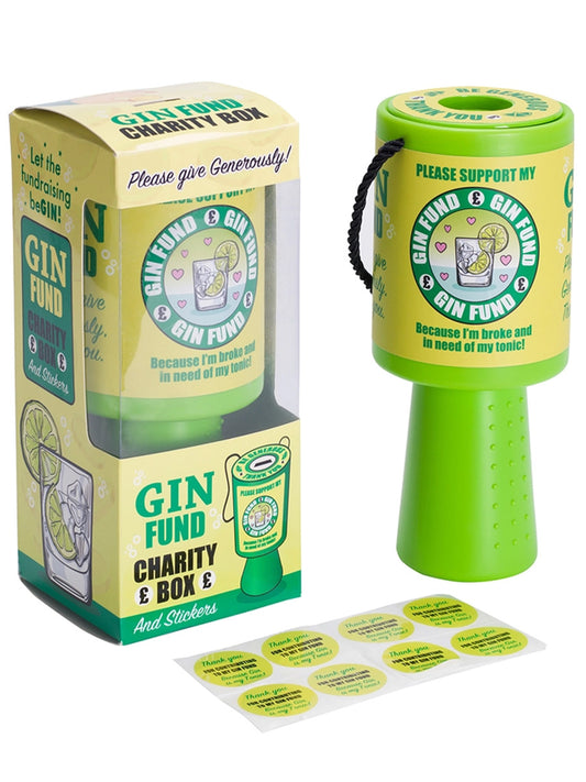 Gin Fund Charity Box & Stickers