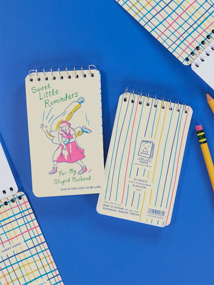 Sweet Little Reminders For My Stupid Husband Spiral Notebook