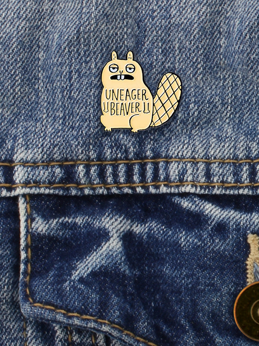 Uneager Beaver Enamel Pin Badge