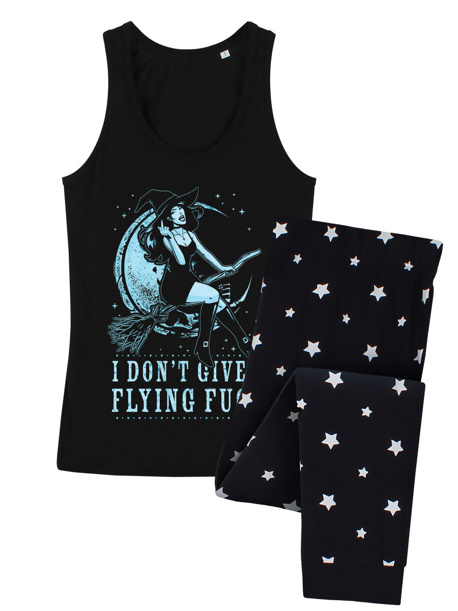 Witch Please I Don't Give A Flying Fuck Ladies Long Pyjama Set