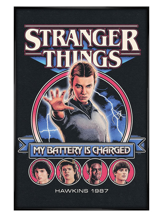 Stranger Things 5 My Battery Is Charged Maxi Poster