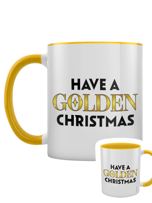 Have A Golden Christmas Yellow Inner 2-Tone Mug