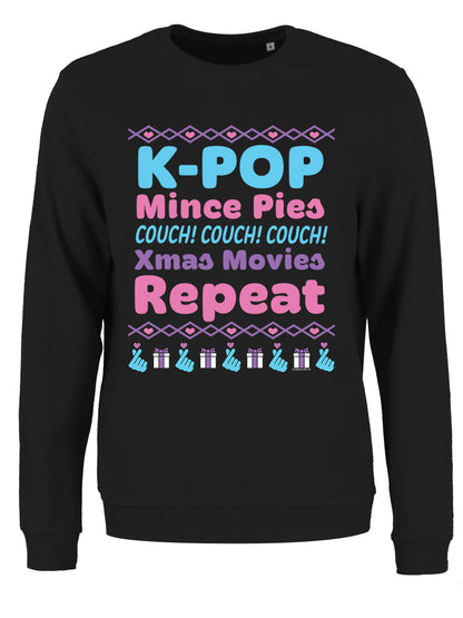 K-Pop Repeat Ladies Black Christmas Jumper