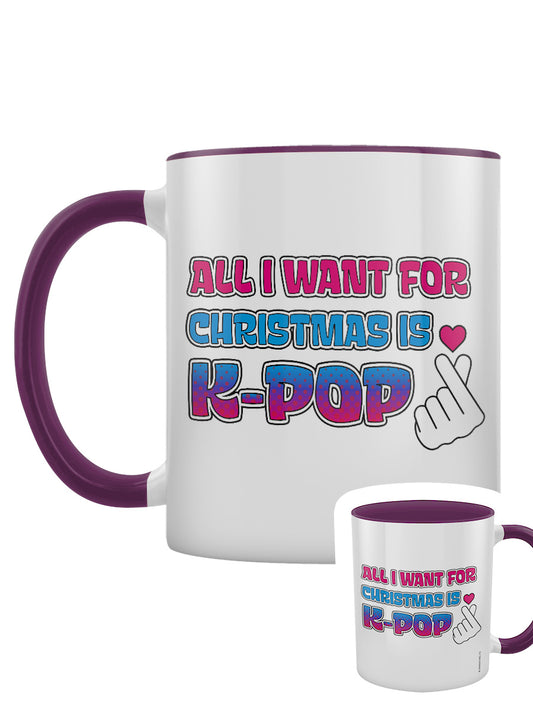 All I Want For Christmas Is K-Pop Purple Inner 2-Tone Mug