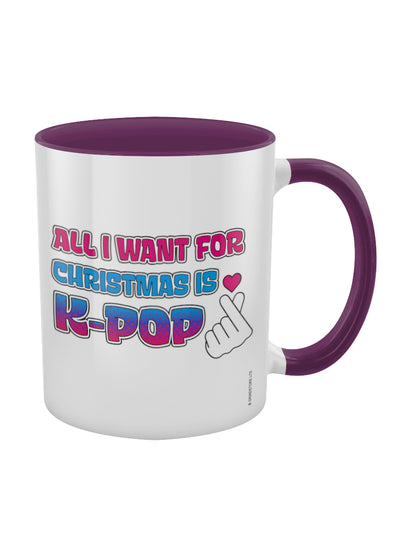 All I Want For Christmas Is K-Pop Purple Inner 2-Tone Mug