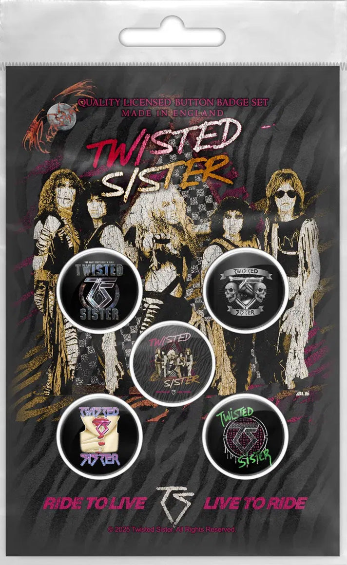 Twisted Sister Ride To Live Badge Pack