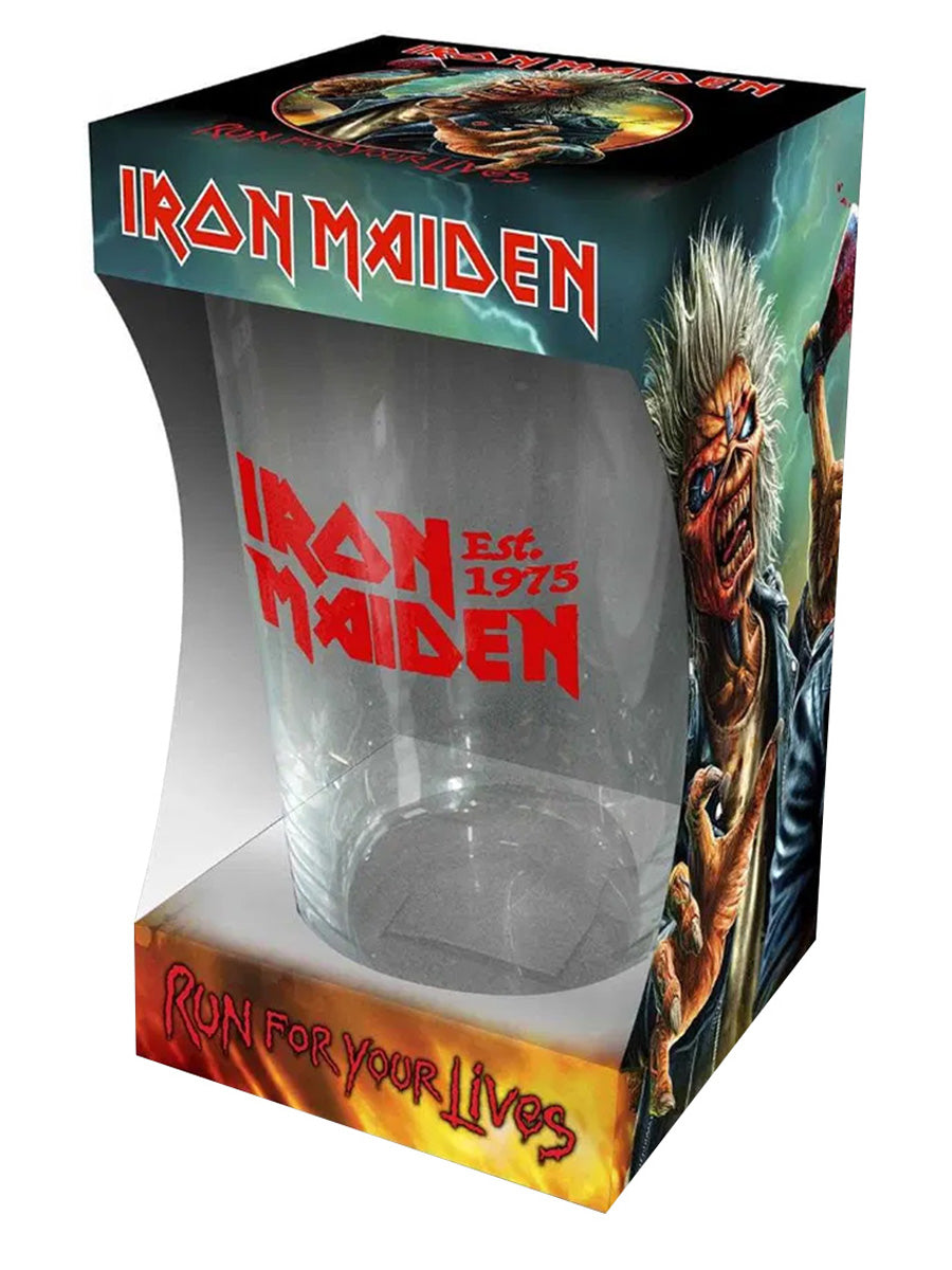 Iron Maiden Est 1975 Drinking Glass