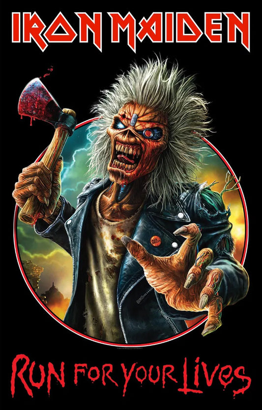 Iron Maiden Run For Your Lives Textile Flag
