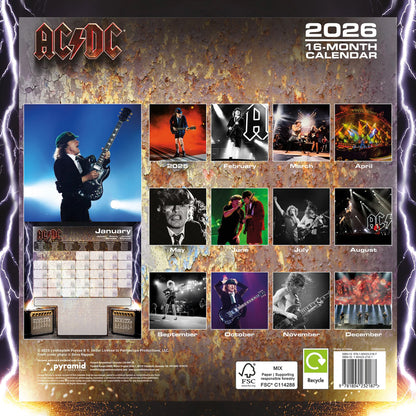 AC/DC (Amp) 2026 Square Calendar