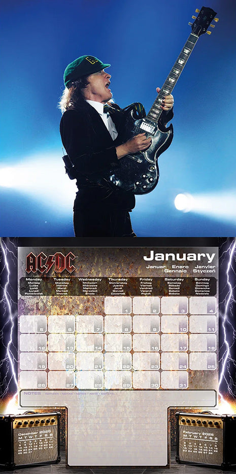 AC/DC (Amp) 2026 Square Calendar