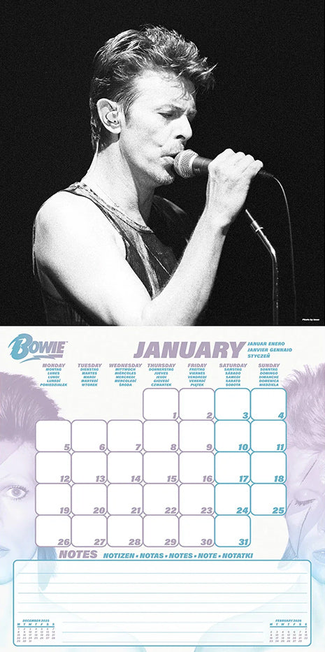 David Bowie (Icon) 2026 Square Calendar