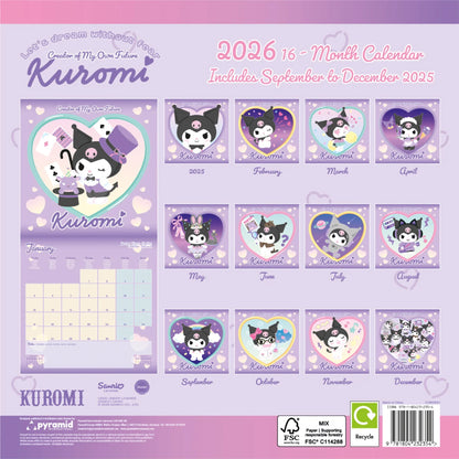 Kuromi (Dream Without Fear) 2026 Square Calendar