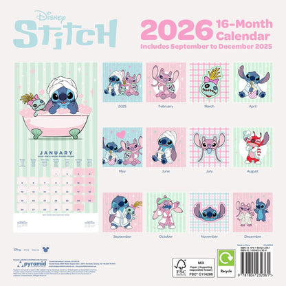 Lilo & Stitch 2026 Square Calendar