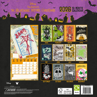 Nightmare Before Christmas (Fear Fest) 2026 Square Calendar