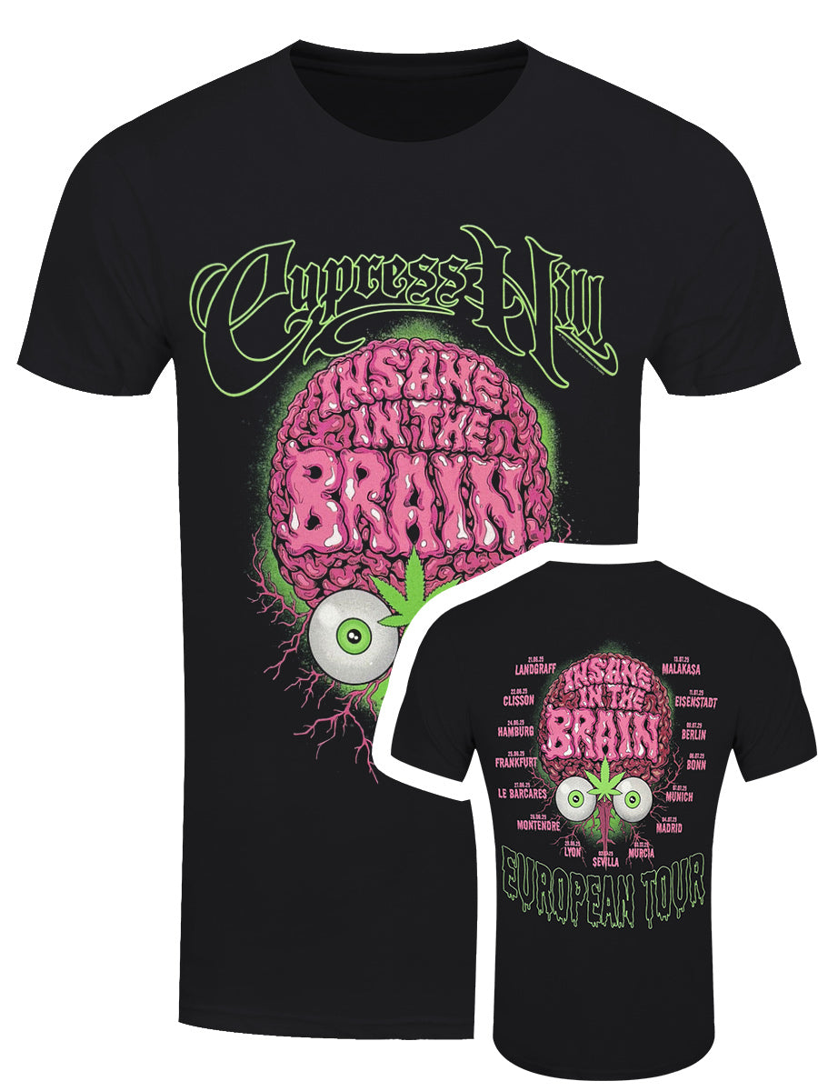 Cypress Hill Insane In The Brain EU Tour '25 Men's Black T-Shirt