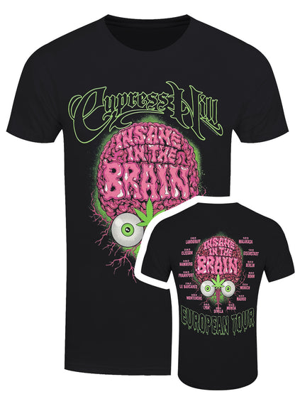 Cypress Hill Insane In The Brain EU Tour '25 Men's Black T-Shirt